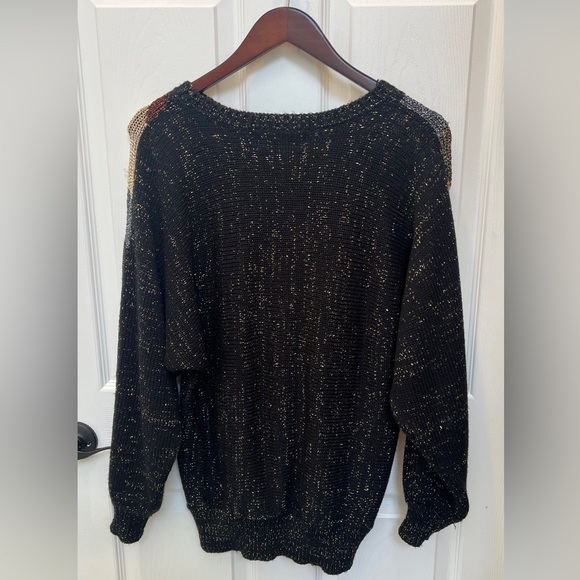VINTAGE Karen Scott SPARKLY Crew Neck Sweater - Picture 2 of 8